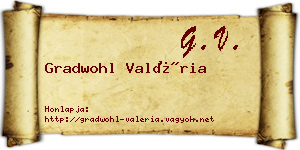 Gradwohl Valéria névjegykártya